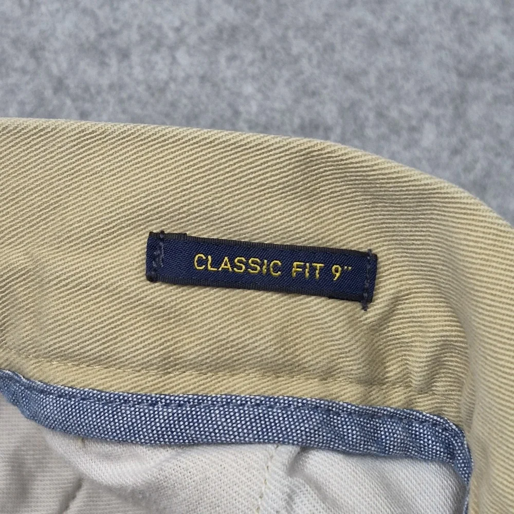 Polo Ralph Lauren Shorts Mens 33 Classic Fit Khaki Beige Flat Front Chino Preppy